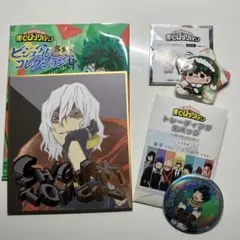 僕のヒーローアカデミア 色紙（死柄木弔）、缶バッジ（緑谷出久）×2