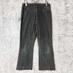 Y2K 日本製 ブーツカットパンツ フレアパンツ グレー レディース W67