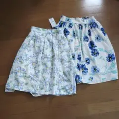 送料込み　花柄スカート ２枚セット