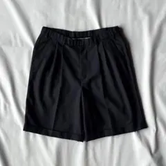 00s EURO label 2-tuck wool shorts NVYのサムネイル