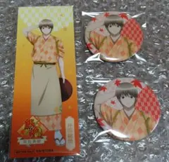 銀魂 and GALLERY 秋色茶房　沖田　缶バッジ　特典しおり