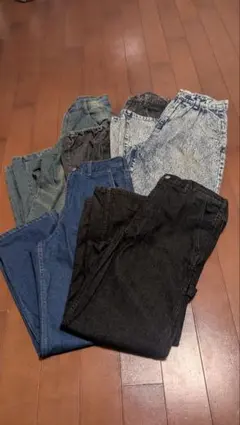 2箱同時購入必須①】40本メンズレディースまとめ売りデニムパンツ古着 