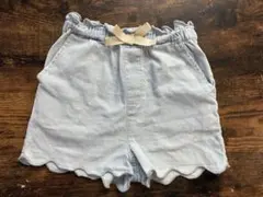 プティマイン スカラップショートパンツ 90cm リボン