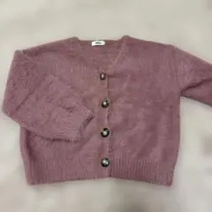 BREEZE ピンク シャギーニットカーディガン