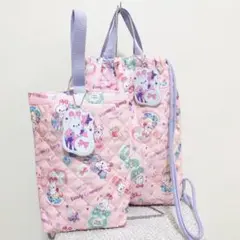 新品 定価2,486円 ナップサック &シューズバッグ チャーム付き