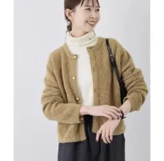 ロペピクニック　金ボタンフェザーラメニットカーディガン　38