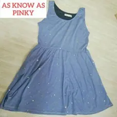 宇宙柄 AS KNOW AS PINKY 星座柄 ミニワンピース タンクトップのサムネイル