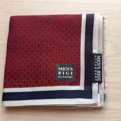 MEN'S BIGI ハンカチ メンズ ワインレッドネイビーのサムネイル