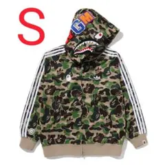 BAPE X ADIDAS CAMO SHARK ZIP HOODIE Sサイズ