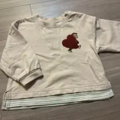 おさるのジョージ　薄ピンク トレーナー 80cm