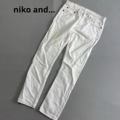 【ニコアンド】デニムパンツ　綿100% 白　ホワイト系　カジュアル　ジーンズ/2のサムネイル