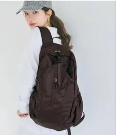 新品未使用 coca ポケッタブル縦ファスナーバックパック ブラウン