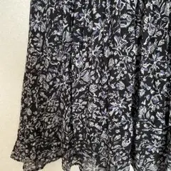 レプシィム　花柄プリーツロングスカート LEPSIM 後ろゴム　紐付き