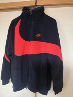 Nike ナイキ　フリースジャケット 黒/赤　リバーシブル