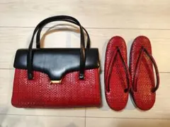 和装 ハンドバッグ 中型 草履 セット