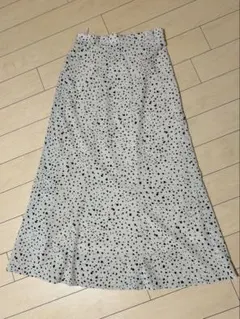 フレアロングスカート ダルメシアン柄