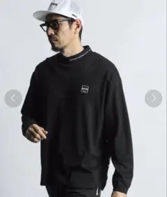 【定価12,100円】接触冷感 長袖モックネック Tシャツ ロンTEE XL