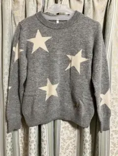 Dignite collier ディニテコリエ　カシミア混　星柄　ニット