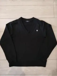 POLO　Ｖネックトレーナー　裏毛トレーナー　ブラック　140cm 着用１回