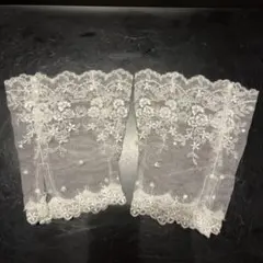 ショート　チュールレース　フィンガーレスグローブ