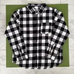 devirock チェックシャツ ブラック ホワイト 150