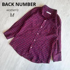 【バックナンバー】アメカジ フランネルシャツ M チェック 赤黒 古着 極美品のサムネイル