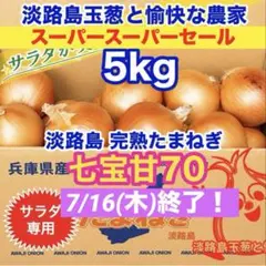 7/16終了＜サラダ専用5kg＞淡路島産 玉ねぎ 高糖度 玉ねぎ たまねぎ 玉葱のサムネイル