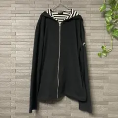 【COMME CA ISM】ロゴ入り 重ね着風 ジップパーカー（F）ユニセックス