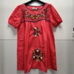 チチカカ メキシコ製 刺繍チュニックワンピース 新品 タグ付 Fのサムネイル