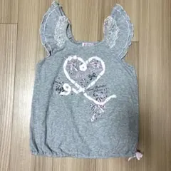 メゾピアノ　半袖フリルシャツ　130cm