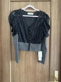 Lily Brown ブラックボレロ　カーディガン