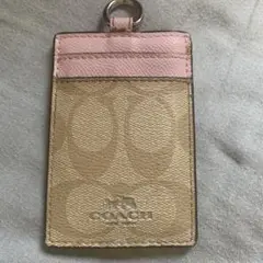 COACH パスケース ベージュ・ピンク