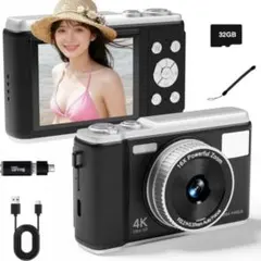 デジタルカメラ デジカメ 4K 5000万画素 コンパクトカメラ