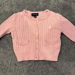 Ralph Lauren ピンク フリルカーディガン 24M