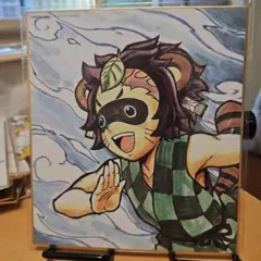 鬼滅の刃 ミニ色紙 竈門炭治郎 たぬき
