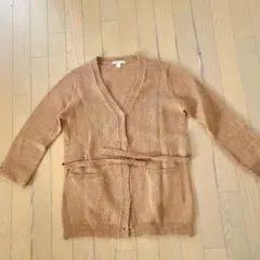 HUMAN WOMAN ベージュ長袖カーディガン