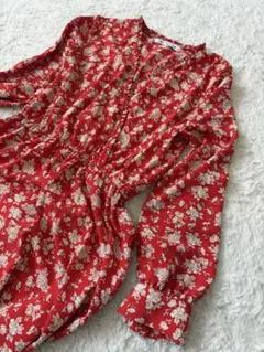 ZARA フラワープリント 可愛い　ロングワンピース