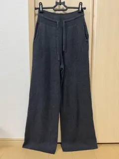 UNIQLOウォッシャブルニットリブパンツ 標準丈　Mサイズ グレー