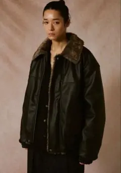 Camphor woodフェイクレザーファー2wayリバーシブルジャケット