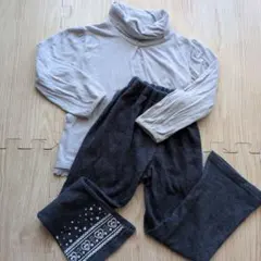 【激安】2点セット　COMME CA ISMハイネック　トップス　ハート　スボン