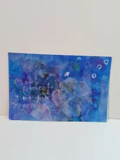 コラージュ 抽象画 アート 原画 ポストカードサイズ