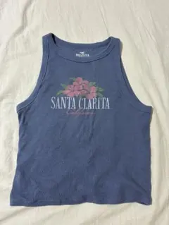 HOLLISTER タンクトップ 青 花柄 Y2K ギャル マクブリング 平成のサムネイル