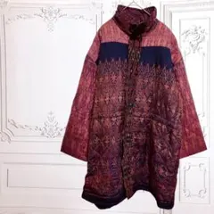 キルティング ジャケット 【F】レッド バティック アジアン エスニック 大きい