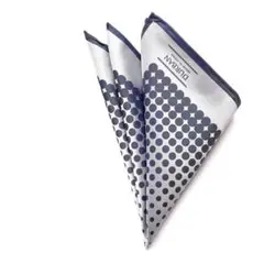 新品 ダーバン 定価6,050円 日本製 絹 シルクポケットチーフ ドット