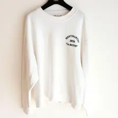 『ZARA』ザラ（S）クルーネック スウェット プルオーバー 長袖 英字刺繍