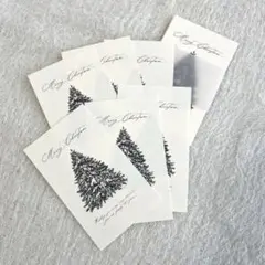 クリスマスツリー　メッセージカード　10枚セット