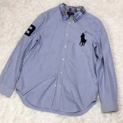 【希少XL✨】ラルフローレン BDシャツ シャンブレー ビックポニー チェック