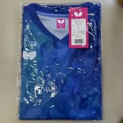 卓球　バタフライ　ルイネスシャツ ブルー サイズ0