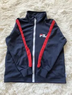 【新品タグ付き】FILA ジャージ 上 120 ネイビー×レッド ラインデザイン