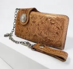 カービング 長財布 ロングウォレット シルバー925コンチョ ドロップハンドル カービング 長財布 ロングウォレット シルバー925コンチョ ドロップ